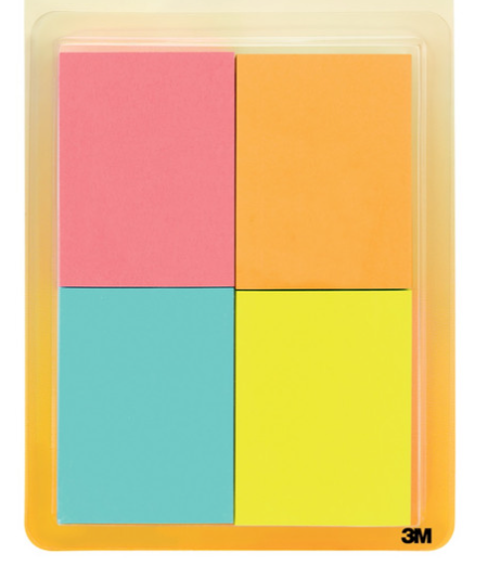 4pc 38mm x 50mm Sticky Notes