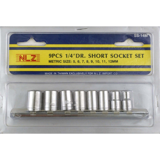 9pc 1/4" Drive Socket Set Metric