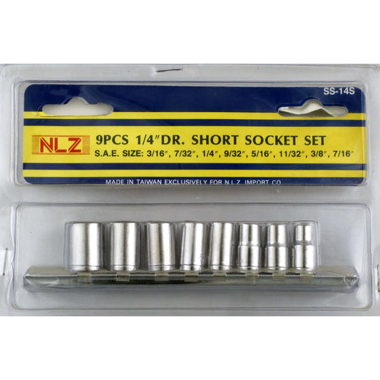 9pc 1/4" Drive Socket Set SAE