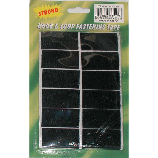 12pc 25x50mm Hook & Loop Fasteners
