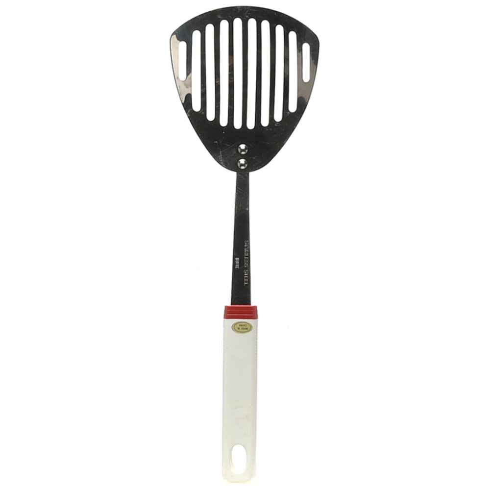 Stainless Steel Slotted Skimmer with Plastic Handle