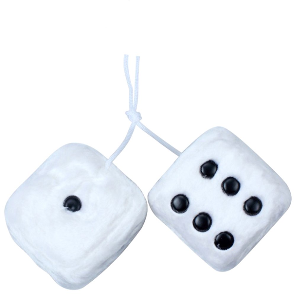 2pc 63mm Fluffy Dice