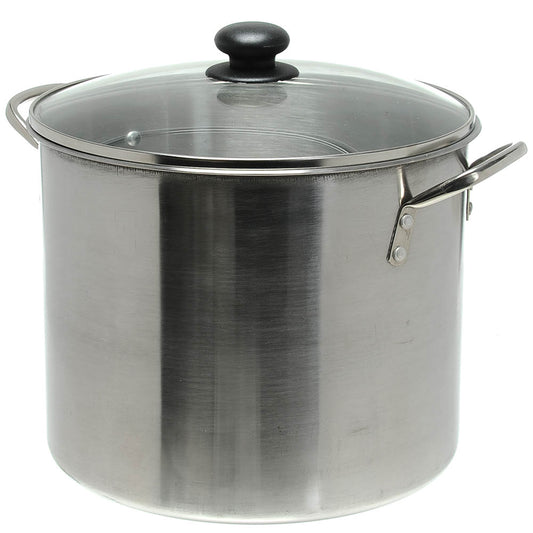 15.2L Stainless Steel Stockpot with Glass Lid