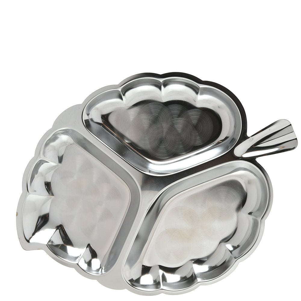 Chrome Plated Leaf Dish