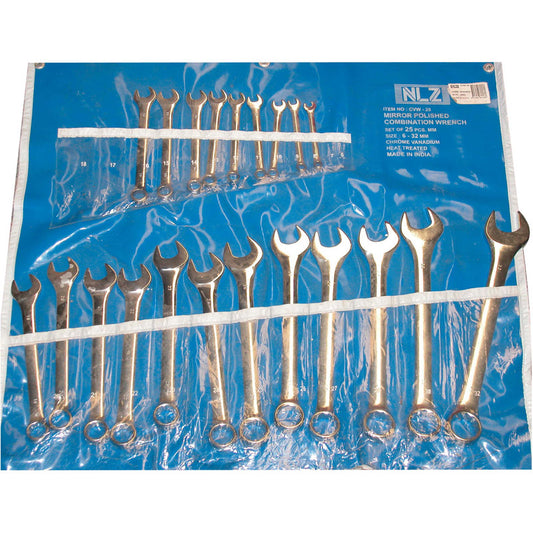 25pc Cr-V Heavy Duty Comb Wrenches Metric