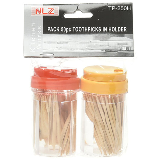 2pc 50pc Toothpicks In Holder