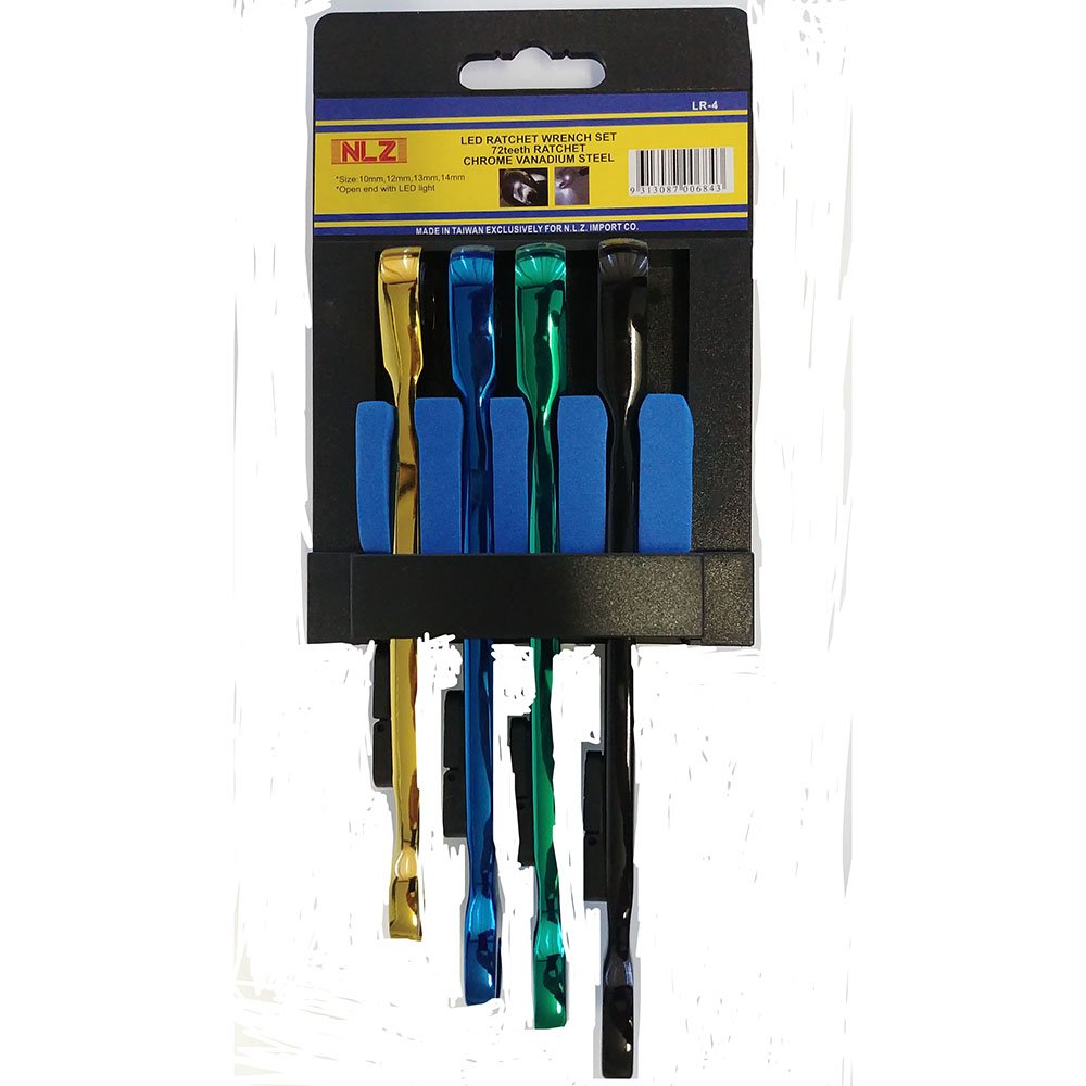 4pc Ratchet Wrenches with Lights