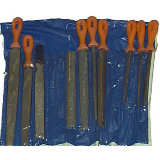 10pc File & Rasp Set Plastic Handle