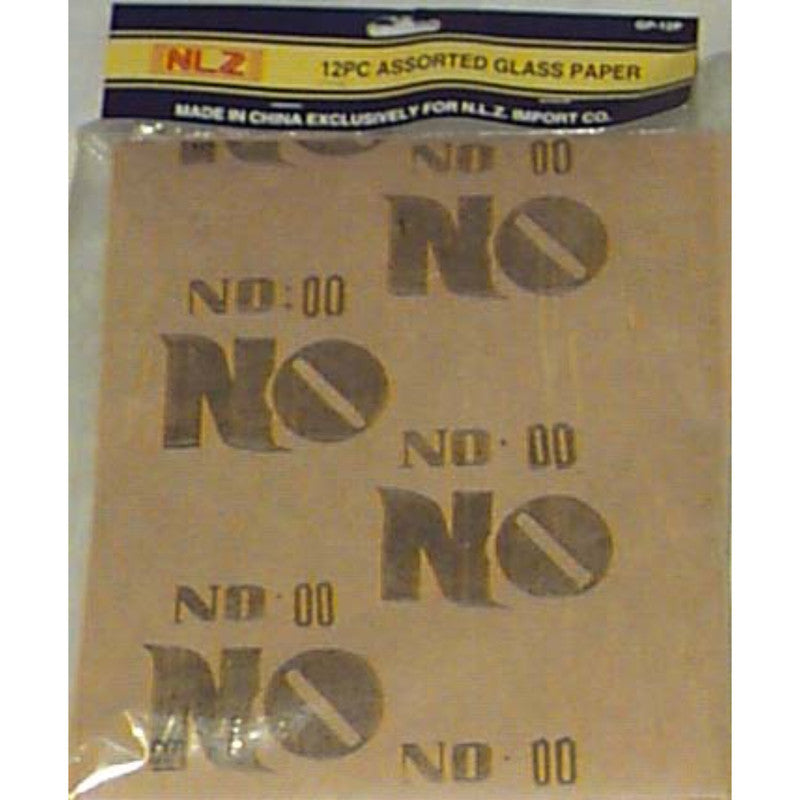 12pc Glass Paper - Assorted