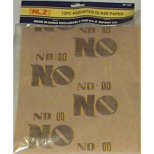 12pc Glass Paper - Assorted