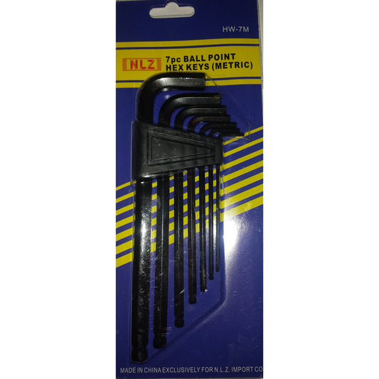 7pc Ballpoint Hex Keys - Metric