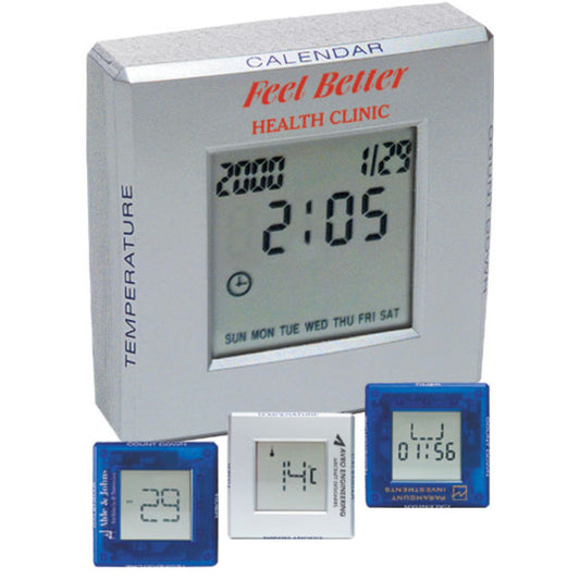 Rubix Multi Clock - Silver