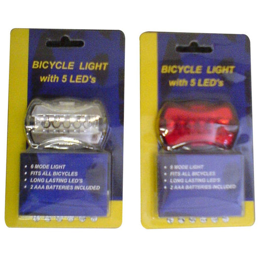 5LED Bicycle Light - Clear