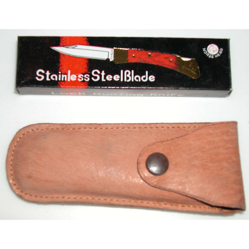 100mm Knife in Leather Pouch