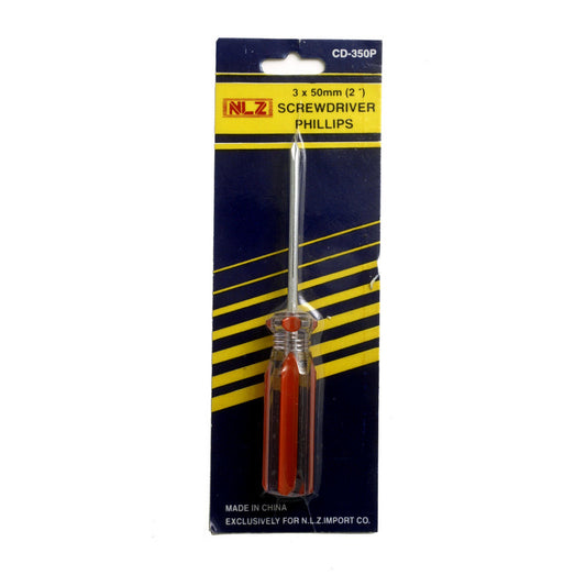 3x50mm (+) Phillips-Head Line Colour Screwdriver - Carded