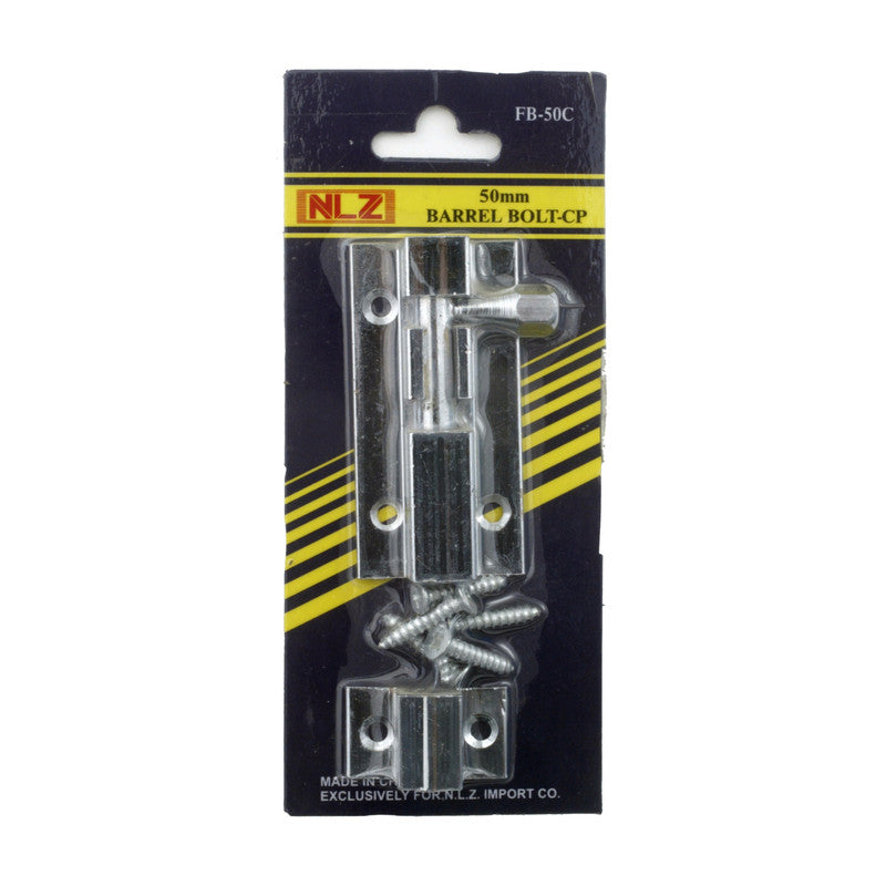 50mm Barrel Bolt - Chrome
