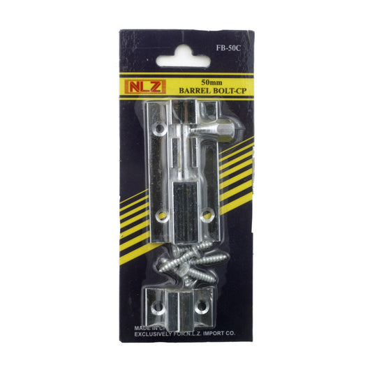 75mm Barrel Bolt - Chrome