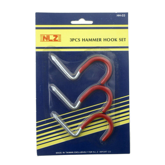 3pc Hammer-In Hook Set