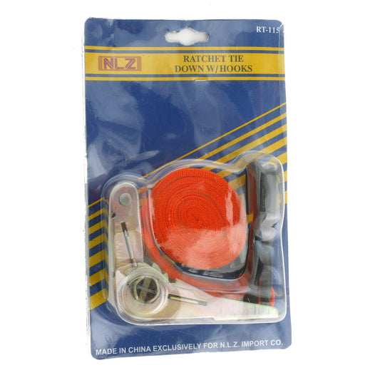 Ratchet Tie Down with Hooks