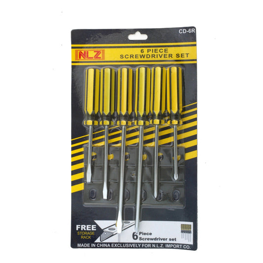 6pc Line Colour Screwdriver Set