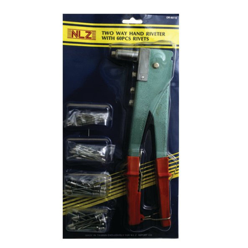 Two Way Hand Riveter with 60 Rivets